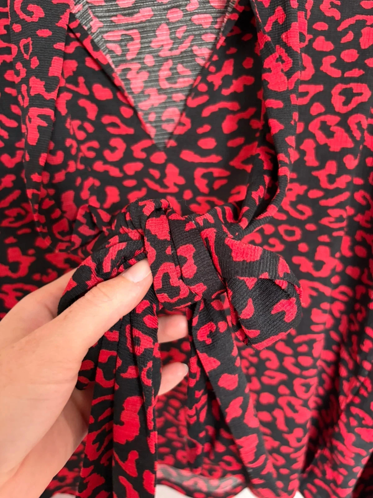 Zara zwart-rode blouse – photo 2